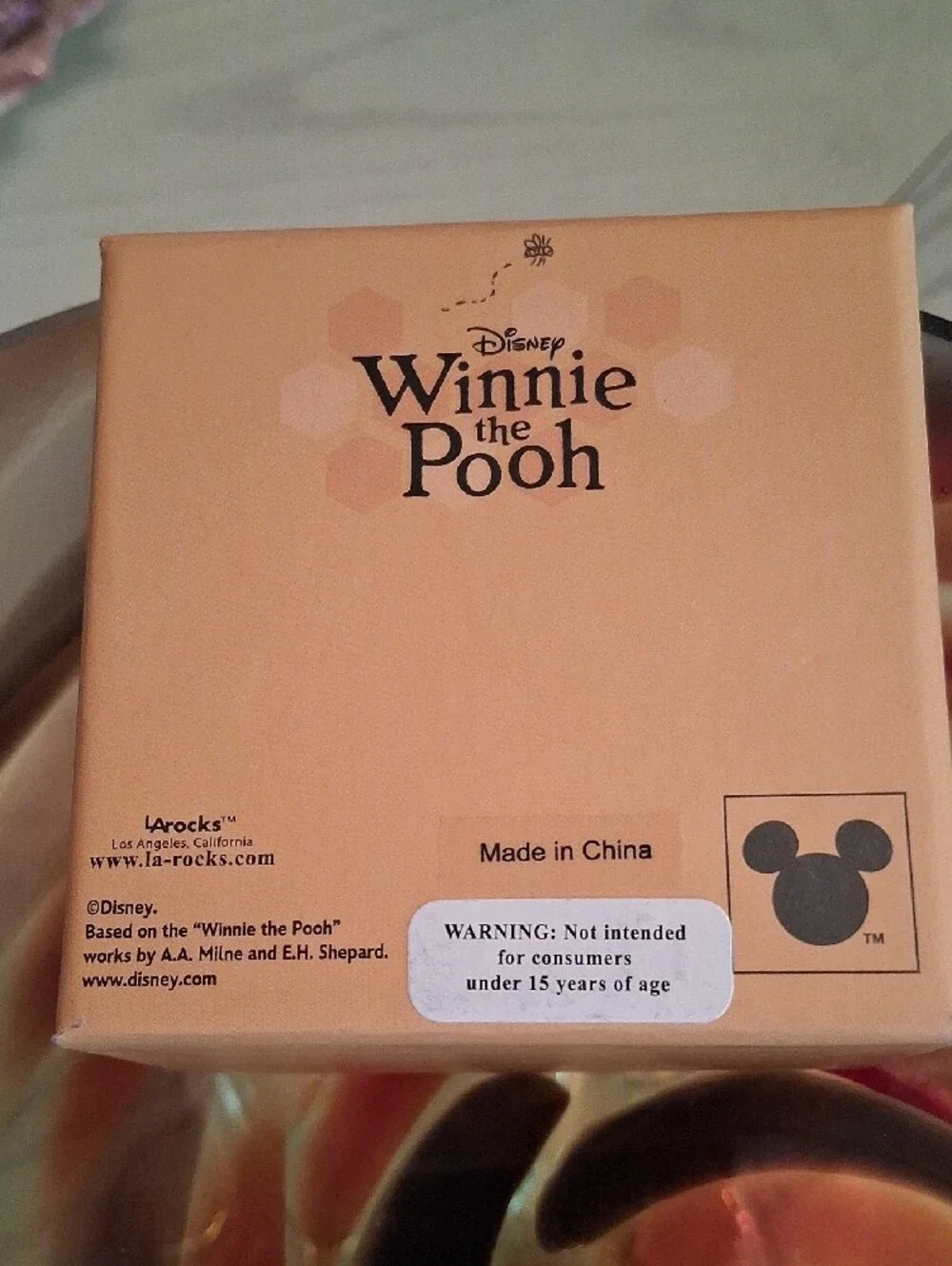 Disney Winnie the Pooh Gold Charm Bracelet W/ Red & Blue Accents.NWT. Super Cute